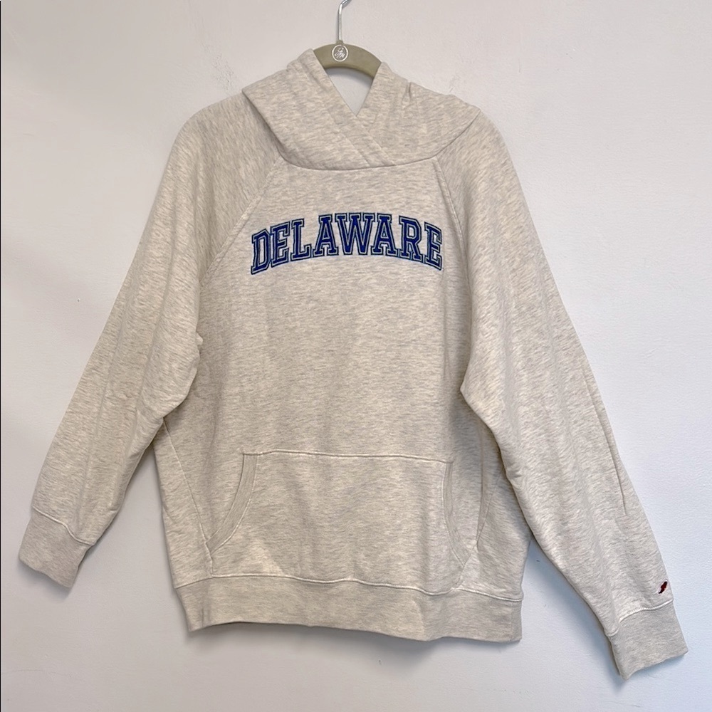 League Delaware Collegiate Wear Men’s Size XL Light Grey Heather Pullover Hoodie